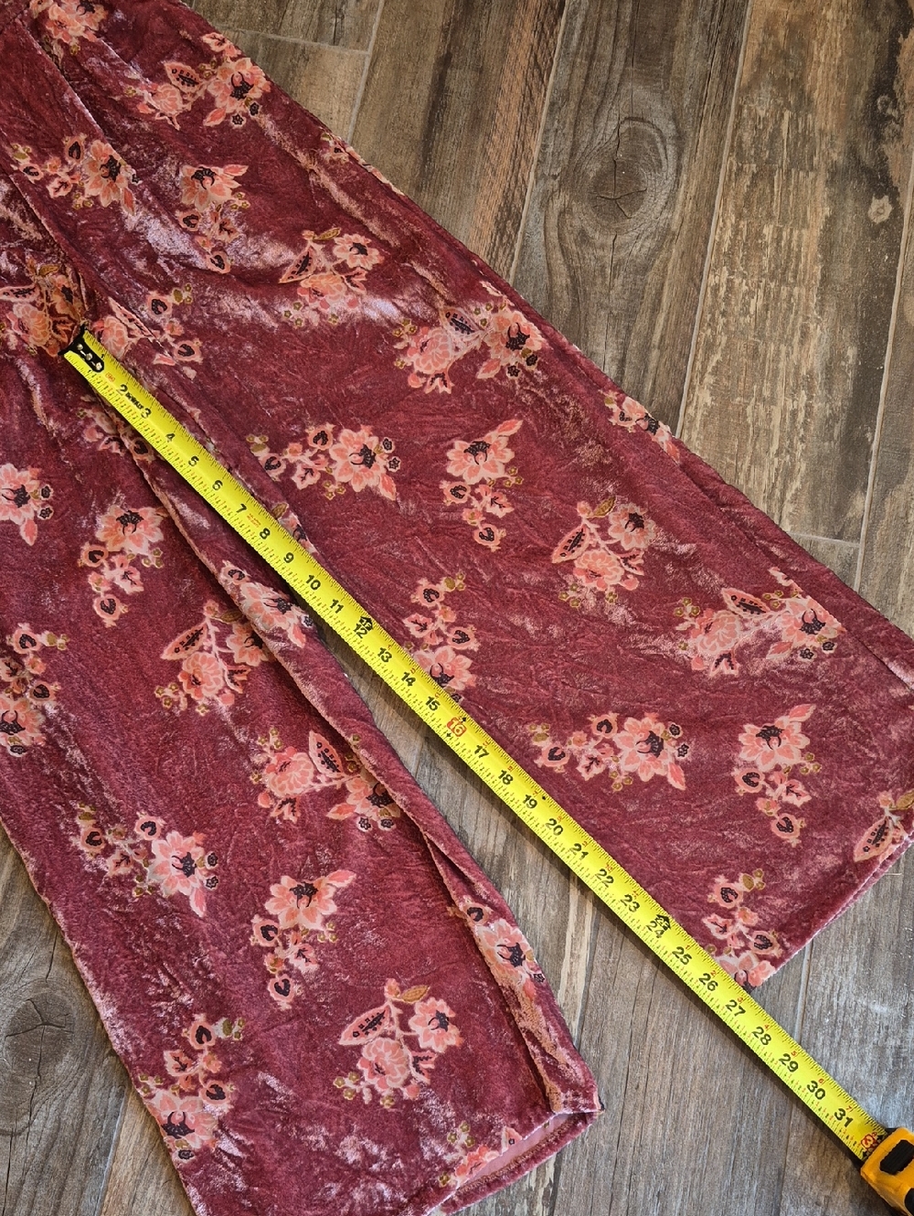 Anthro Hutch Floral Velvet Wide Leg Lined Pants & Lined Jacket Set, XS - Picture 7 of 16
